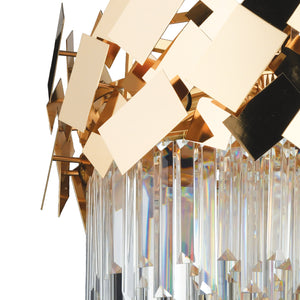 Lustra Cristal HubRom, ROSHAN 21036-50Y 50x90 cm 6xE14-40W Auriu