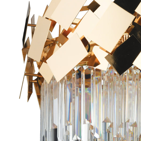 Lustra Cristal HubRom, ROSHAN 21036-50Y 50x90 cm 6xE14-40W Auriu