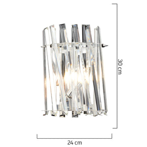 Aplica Cristal Hubrom, SAUCER 3963-02W-CH 24x30 cm 2xE14-40W Crom