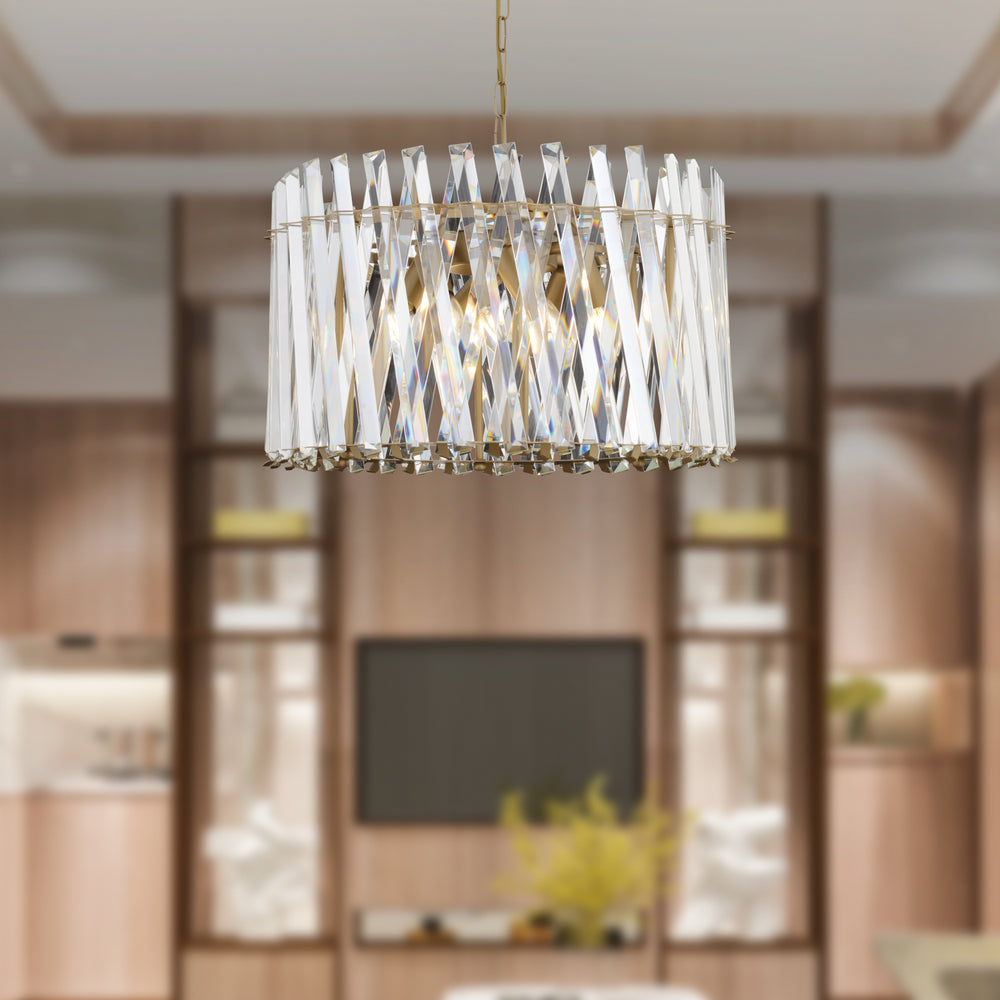 Lustra Cristal HubRom, SAUCER 3963-50-FR 50x96 cm 6xE14-40W Antiq