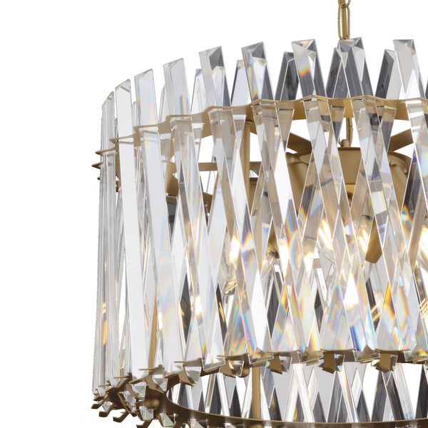 Lustra Cristal HubRom, SAUCER 3963-50-FR 50x96 cm 6xE14-40W Antiq