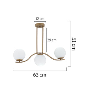 Lustra HubRom, SEVERUS 4017-03-FR 63x51 cm 3xE27-60W Antiq