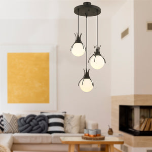 Lustra HubRom, TERRA 3759-03-BL 45x85 cm 3xE27-60W Negru