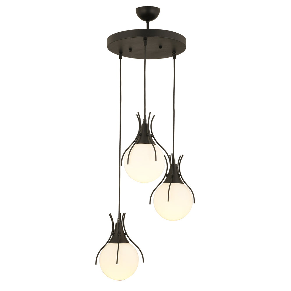 Lustra HubRom, TERRA 3759-03-BL 45x85 cm 3xE27-60W Negru