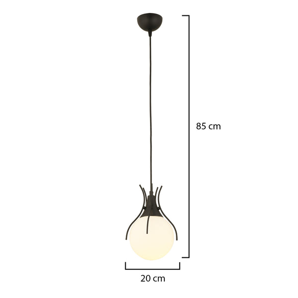 Lustra HubRom, TERRA 3759-01-BL 20x80 cm 1xE27-60W Negru