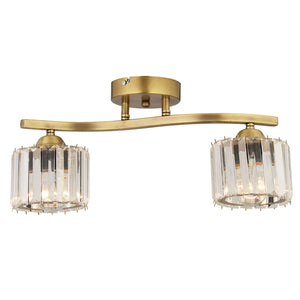 Plafonieara Cristal HubRom, TUFTY 3617-2S-FR 45x22 cm 2xE27-60W Antiq