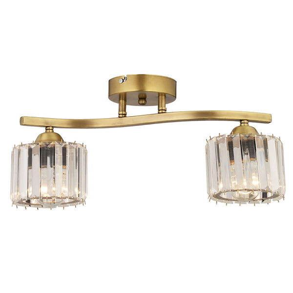 Plafonieara Cristal HubRom, TUFTY 3617-2S-FR 45x22 cm 2xE27-60W Antiq