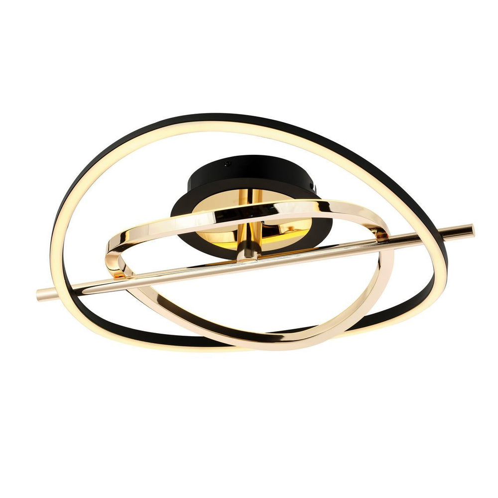 Plafoniera Led HubRom, TUNA Auriu / Negru 5560-0385-54 56x48xHmax15 cm Lumina Calda,Rece,Neutra