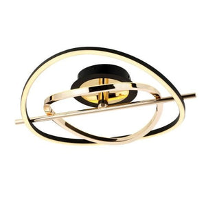 Plafoniera Led HubRom, TUNA Auriu / Negru 5560-0385-54 56x48xHmax15 cm Lumina Calda,Rece,Neutra