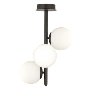 Lustra HubRom, UZEL 3588-03-BL 40x54 cm 3xE27-60W Negru