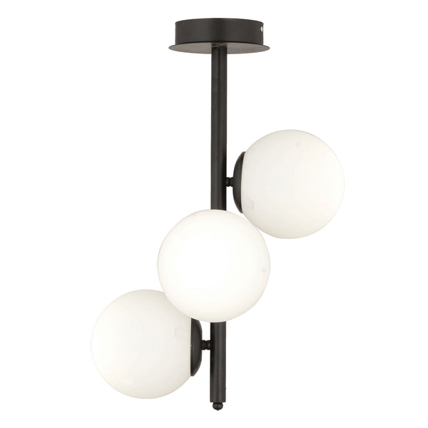 Lustra HubRom, UZEL 3588-03-BL 40x54 cm 3xE27-60W Negru