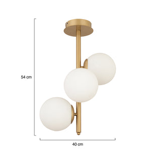 Lustra HubRom, UZEL 3588-03-FR 40x54 cm 3xE27-60W Antiq