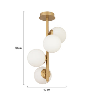 Lustra HubRom, UZEL 3588-04-FR 40x60 cm 4xE27-60W Antiq