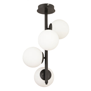 Lustra HubRom, UZEL 3588-04-BL 40x60 cm 4xE27-60W Negru