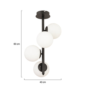 Lustra HubRom, UZEL 3588-04-BL 40x60 cm 4xE27-60W Negru