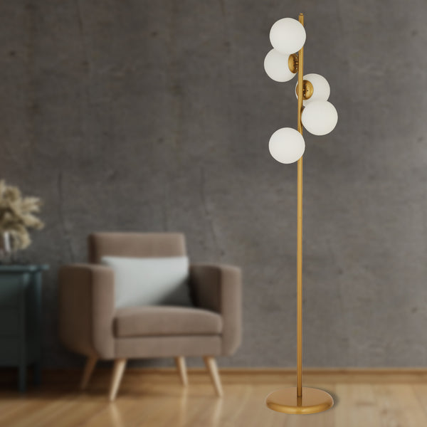 Lampader HubRom, UZEL 3588-5L-FR 30x153 cm 5xE27-60W Antiq