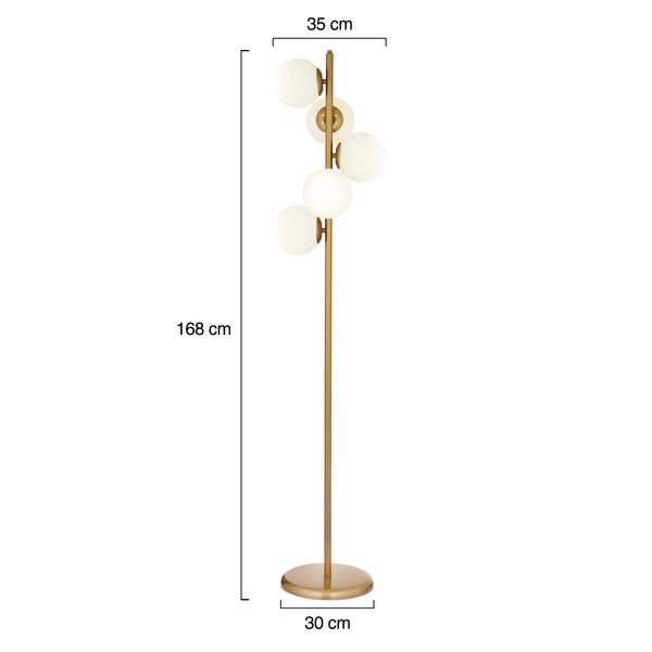 Lampader HubRom, UZEL 3588-5L-FR 30x153 cm 5xE27-60W Antiq