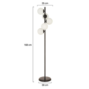 Lampader HubRom, UZEL 3588-5L-BL 30x153 cm 5xE27-60W Negru