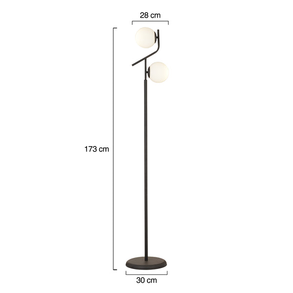 Lampader HubRom, VELAR 3674-01-BL 27x173 cm 1xE27-60W Negru