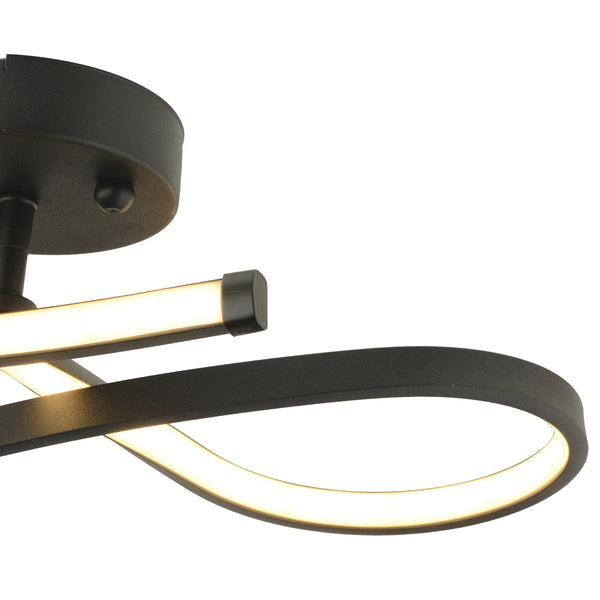 Plafonieara Led HubRom, VETTO Negru 3843-01-BL 52x11 cm 38 W / Lumina Calda,Rece,Neutra 0