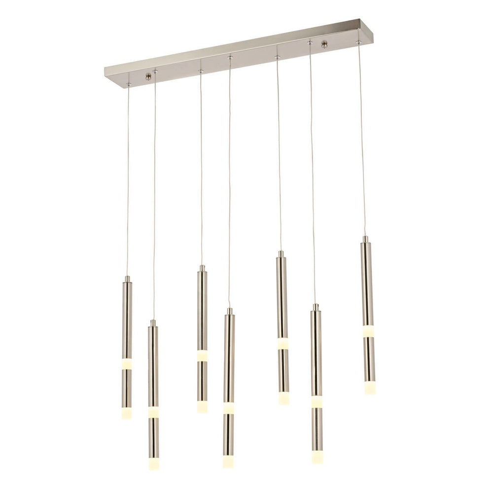 Lustra Led HubRom, YAREN Crom Satinat 5407-1444-53 70x10xHmax80-100 cm 4000 K Lumina Neutra