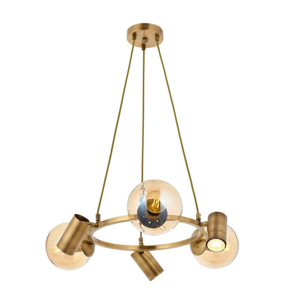 Lustra HubRom, ZER 5006-1802-52 60x40-80 cm 3xE27-60W-3xGU-10 Antiq