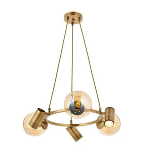 Lustra HubRom, ZER 5006-1802-52 60x40-80 cm 3xE27-60W-3xGU-10 Antiq