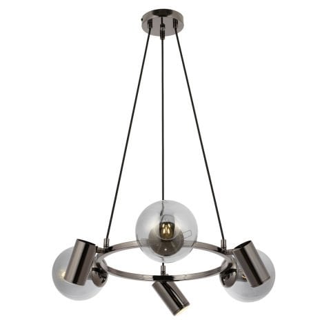 Lustra HubRom, ZER 5006-1802-82 60x40-80 cm 3xE27-60W-3xGU-10 Fume