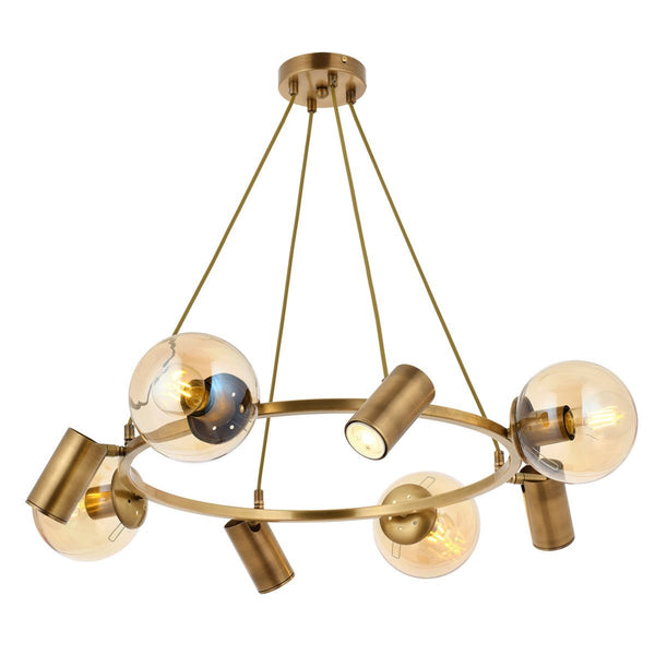 Lustra HubRom, ZER 5008-1802-52 80x30-100 cm 4xE27-60W-4xGU-10 Antiq