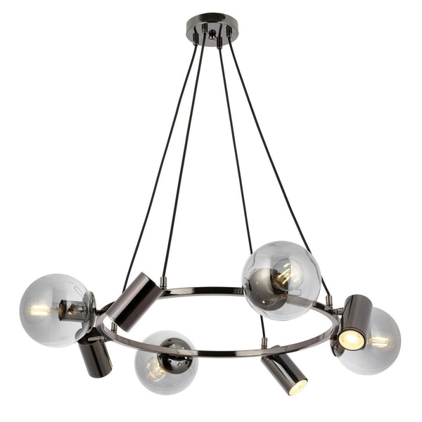 Lustra HubRom, ZER 5008-1802-82 80x30-100 cm 4xE27-60W-4xGU-10 Antiq