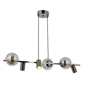 Lustra HubRom, ZER 5406-1802 -82 40x15xHmax20 cm 3xE27-60W-3xGU-10 Fume